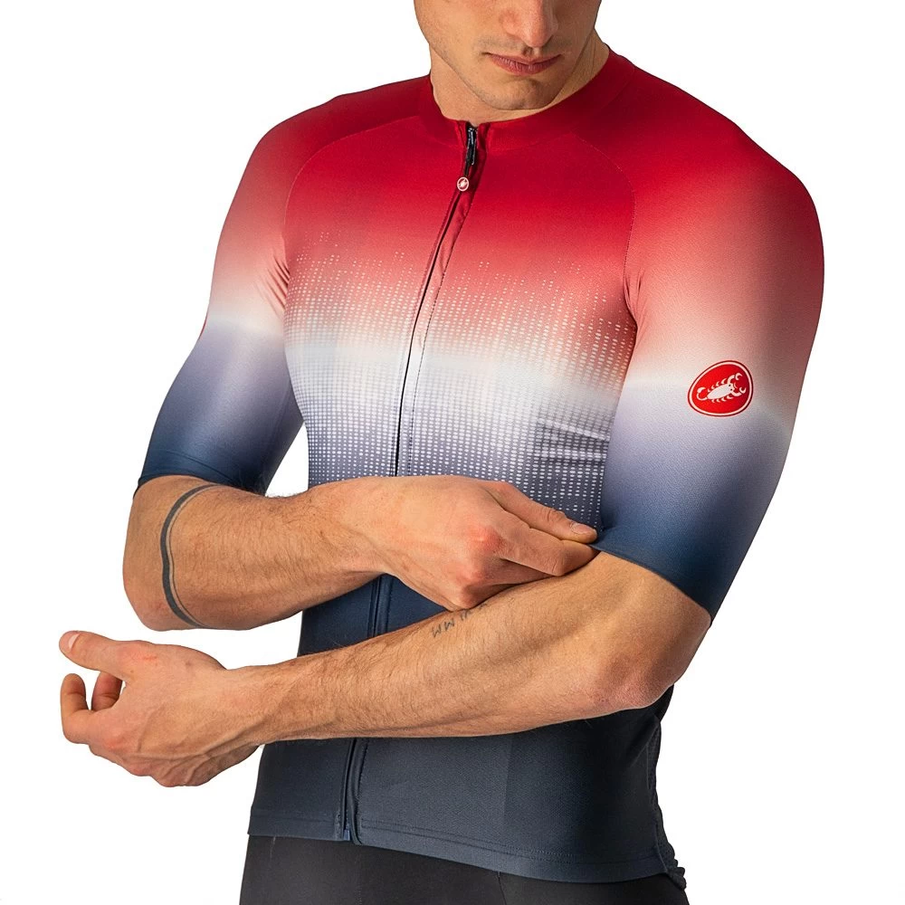 Castelli Aero Race 6.0 Cycling Jersey Men Savile Blue Pro Red 5 Castelli Aero Race 6.0 Cycling Jersey Men Savile Blue Pro Red - Image 5