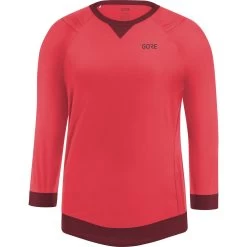 GOREWEAR C5 All Mountain 3/4 Jersey Women Hibiscus Pink Chestnut Red