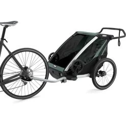 Thule Chariot Lite Bike Trailer 2 Seats Agave 2023 -Cycling Craze 30401252523E Thule Chariot Lite2 Agave