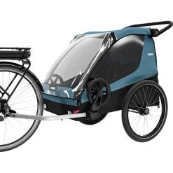 Thule Courier 3 In 1 Bike Trailer Aegean Blue 2023 -Cycling Craze 30401255518J Thule Courier 2 Sitzer Aegean Blue 2022