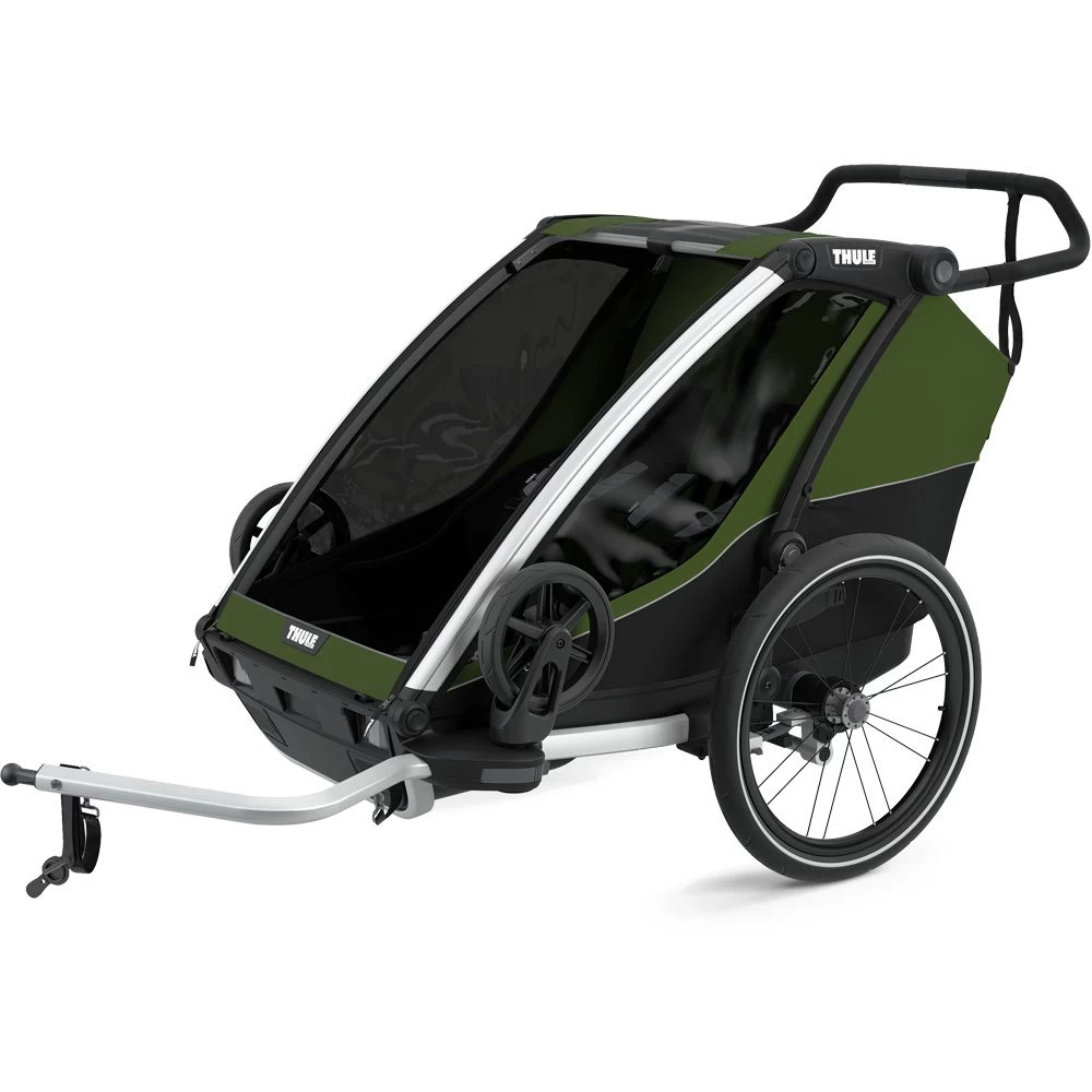 Thule Chariot Cab 2 Bike Trailer 2 Seats Cypress Green 2022 1 Thule Chariot Cab 2 Bike Trailer 2 Seats Cypress Green 2022
