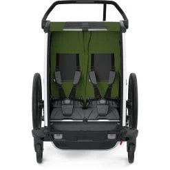Thule Chariot Cab 2 Bike Trailer 2 Seats Cypress Green 2022 11 Thule Chariot Cab 2 Bike Trailer 2 Seats Cypress Green 2022 -Cycling Craze 30401255977C Thule Chariot Cab 2 CypressGreen