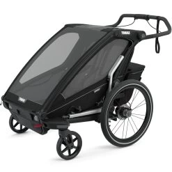 Thule Chariot Sport Bike Trailer 2 Seats Midnight Black 2023 -Cycling Craze 30401256086D Thule Chariot Sport2 Black