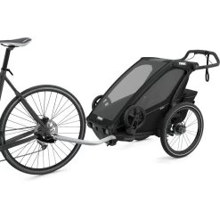 Thule Chariot Sport Bike Trailer 1 Seat Midnight Black 2023 -Cycling Craze 30401258976E Thule Chariot Sport1 Black on Black