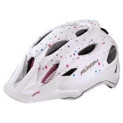 Alpina Carapax JR. Bike Helmet Kids White Polka Dotz Matt