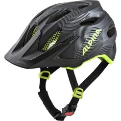 Alpina Carapax JR. Bike Helmet Kids Black Neon Yellow