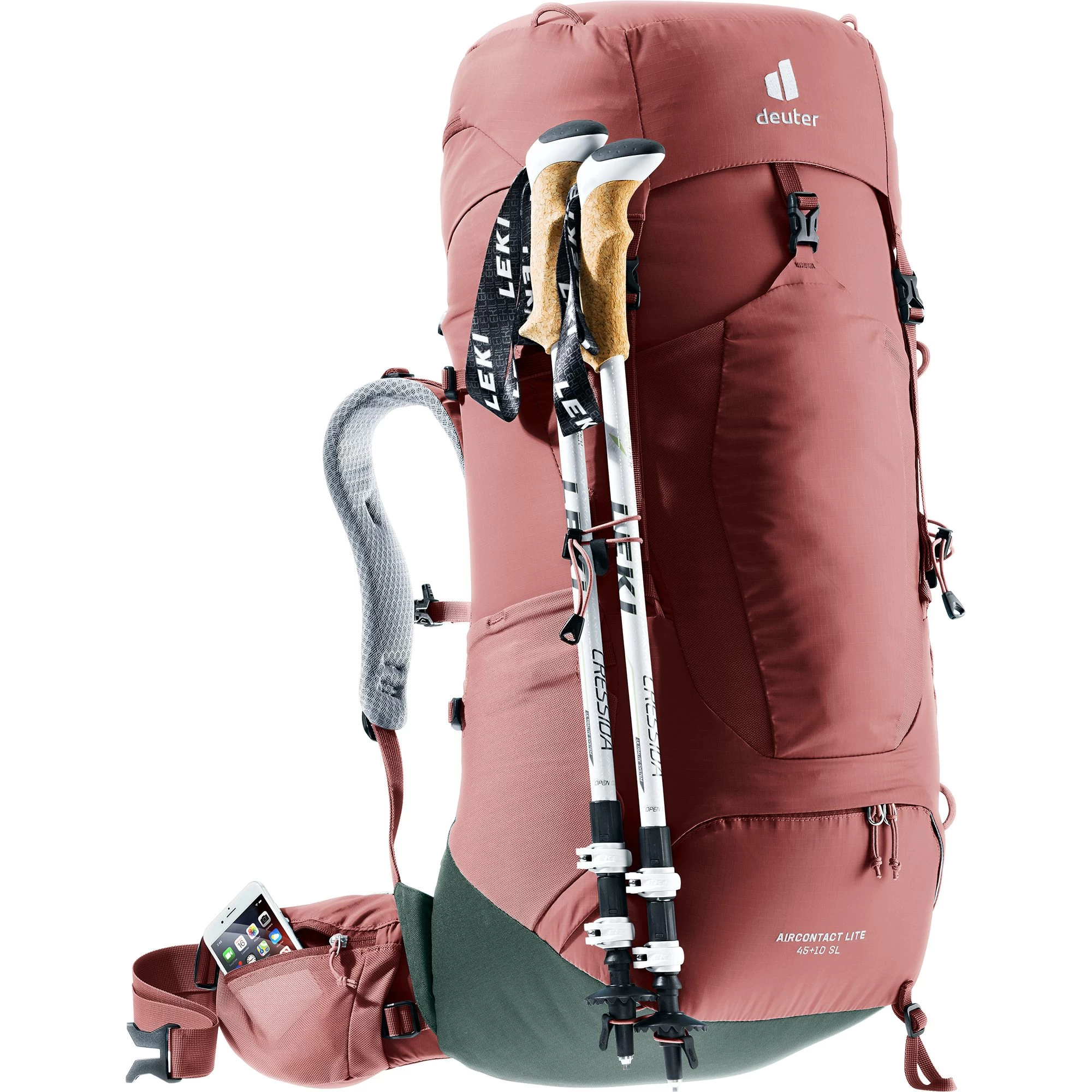 Deuter Aircontact Lite 45l + 10 SL Bike Backpack Women Caspia Ivy 1 Deuter Aircontact Lite 45l + 10 SL Bike Backpack Women Caspia Ivy